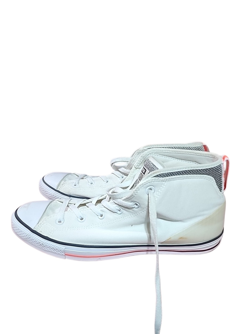 Converse White Canvas High-Top Sneakers Size 12 Mens